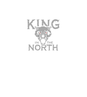 King In The Noth model negru pe tricou