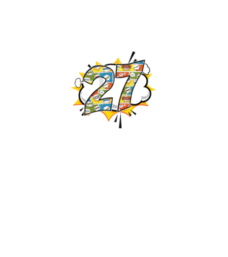 Birthday Comic Number 27 model albastru regal pe tricou