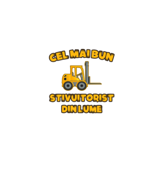 Cel mai bun Stivuitorist din lume model negru pe tricou