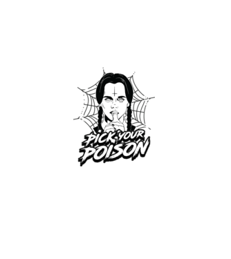 WEDNESDAY Pick your poison model negru pe tricou