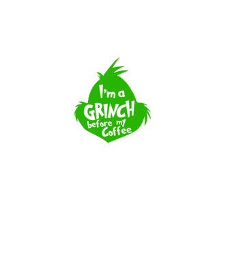Grinch before coffee model negru pe tricou