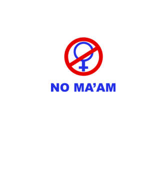 No maam eleje model alb pe tricou