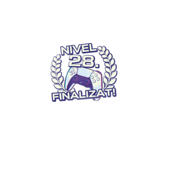 Nivel 28 finalizat! model negru pe tricou