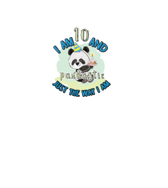 PANDASTIC 10 model alb pe tricou