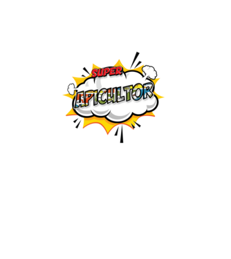 Super Apicultor model alb pe tricou