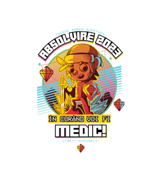 absolvire 2023 medic model alb pe tricou