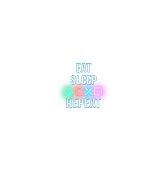 Eat sleep PS model negru pe tricou