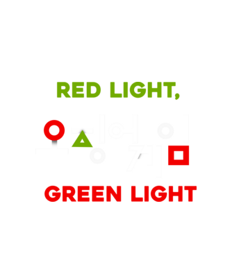 red light green light model alb pe tricou
