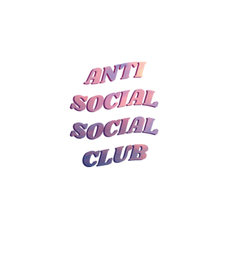 Anti social social club pink model negru pe tricou