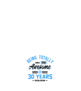 30 years of being totally awesome model negru pe tricou