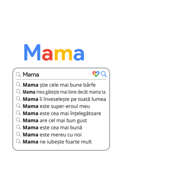 căutare Google Mama model negru pe tricou