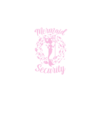 Mermaid Security girls model negru pe tricou