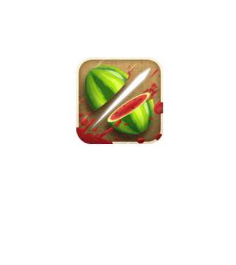 Fruit Ninja Icon model alb/roșu pe tricou