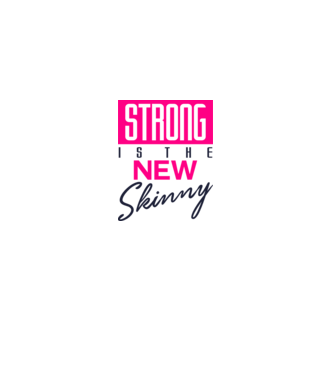 Strong is the new skinny model alb pe tricou