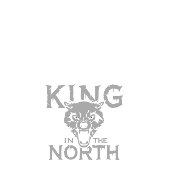 King In The Noth model negru pe tricou