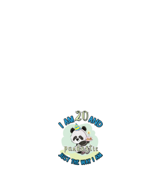 PANDASTIC 20 model negru pe tricou