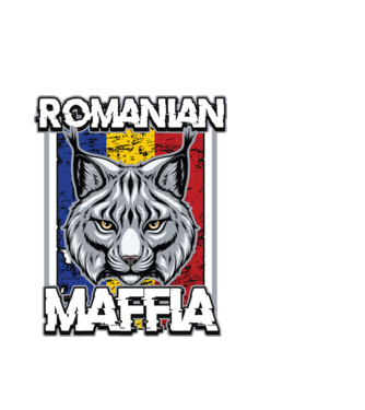 România maffia model alb pe tricou
