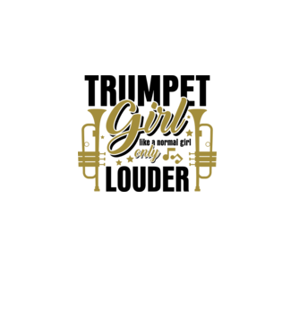 Trumpet girl model alb pe tricou
