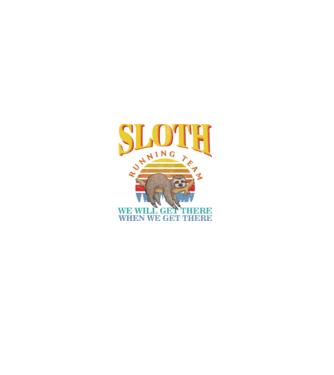 sloth running team retro model albastru jeanși pe tricou