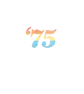 Retro Birthday 1975 model negru pe tricou