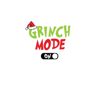 Grinch Mode model alb pe tricou