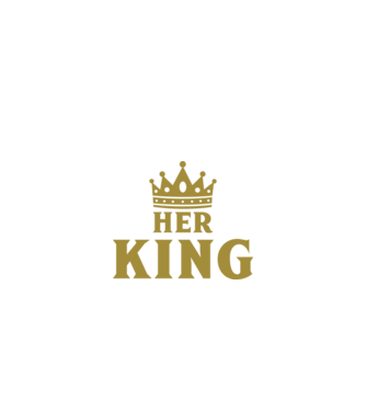 Her King model negru pe tricou