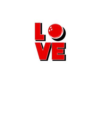 Love bowling model gri pe tricou