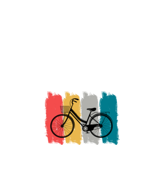 Retro city bike model negru pe tricou