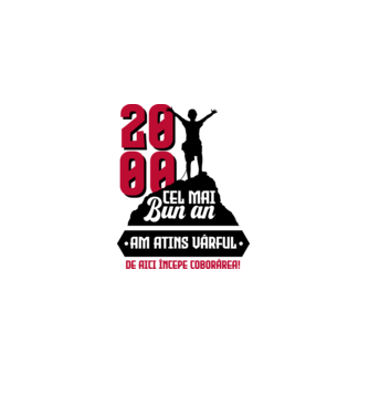 2000 cel mai bun an. Am atins vârful, de aici începe coborârea. model alb pe tricou
