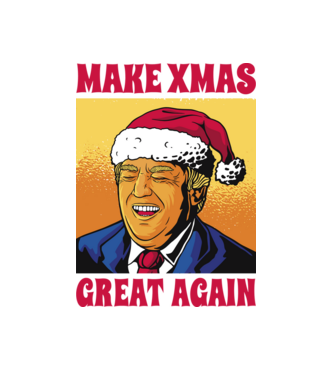 Make Xmas great again model alb pe tricou