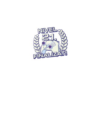 Nivel 21 finalizat! model negru pe tricou