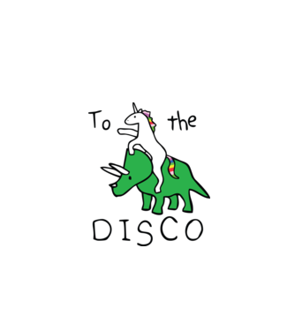 To the disco! model alb pe tricou