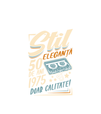 Stil eleganta 1975 model alb pe tricou