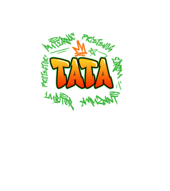 Graffiti tata model negru pe tricou