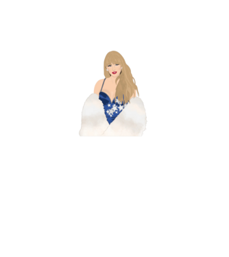Taylor Swift blue model alb pe tricou