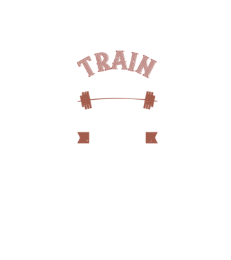 Train Hard model negru pe tricou