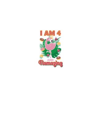 FLAMAZING Birthday 4 Years old model alb pe tricou