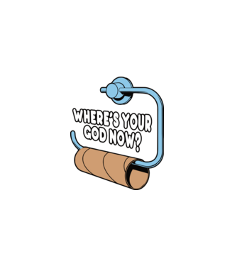 Where's your god now model negru pe tricou