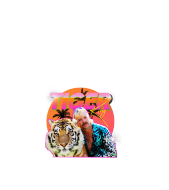 RETRO TIGER KING model negru pe tricou