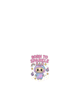 Born to sparkle model alb pe tricou