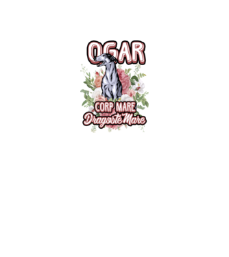 Ogar - picioare lungi dragoste multă model alb pe tricou