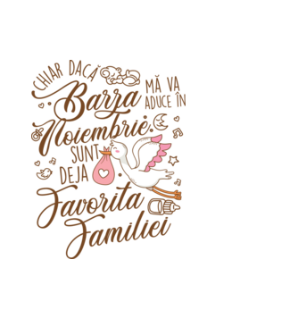 Favorita familiei NOIEMBRIE model albastru deschis pe tricou