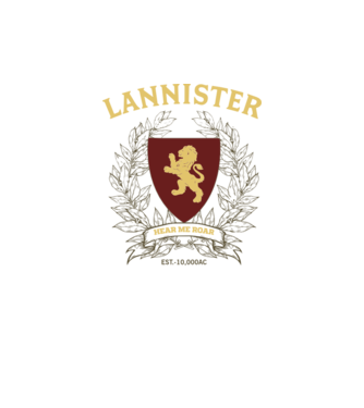 Lannister model alb pe tricou