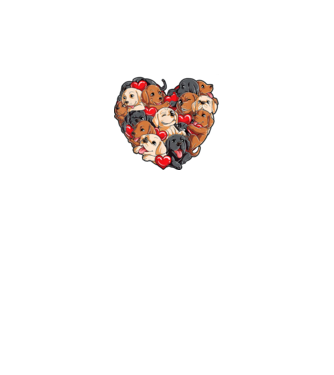 Puppy Heart model negru pe tricou