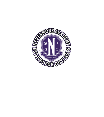  Nevermore academy model negru pe tricou