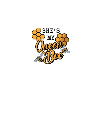 Queen Bee model albastru regal pe tricou
