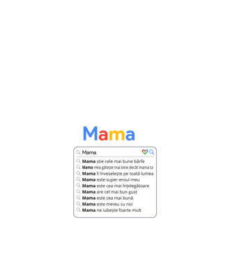 căutare Google Mama model alb pe tricou
