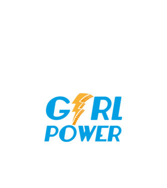 GirlPower model negru pe tricou