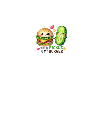 Pickle to my Burger model alb pe tricou