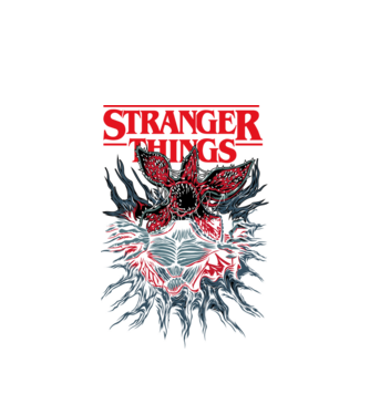 DEMOGORGON model alb pe tricou